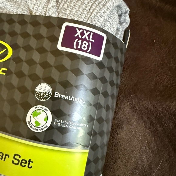 Athletic Works Youth Thermal Underwear Set Size XXL Boys Gray Base‎ Layer - Picture 3 of 6